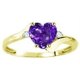 thumbnail image 2 of Original Star K� Heart Shape 6mm Genuine Amethyst bypass Ring, 2 of 9