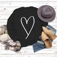 thumbnail image 3 of Clothing 2025 Yajing Oversized Sweatshirt for Women Sweatshirt for Women Valentine's Day Crewneck Pullover Shirts Heart Sweatshirts Graphic Lover Gift Mother鈥橲 Day L Black, 3 of 4