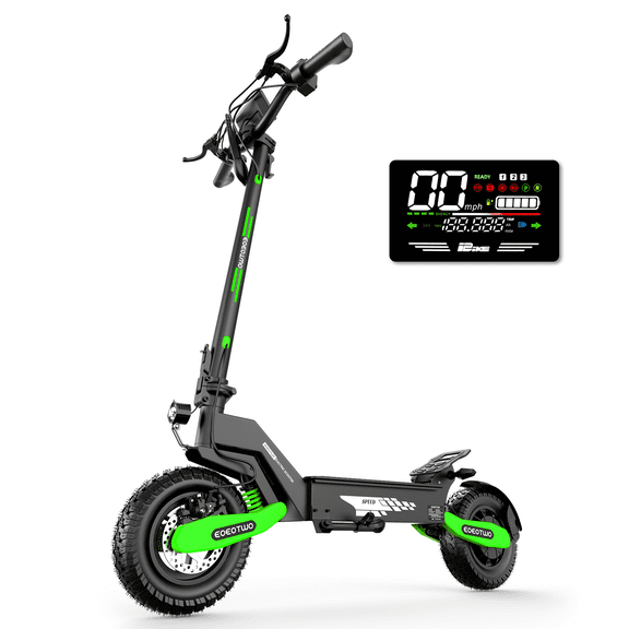 EOEOTWO Off-Road Electric Scooter for Adults, 1200W Motor, 30 MPH Top Speed & 40 Miles Range, 11" Off-Road Tires, 330 lbs Max Load, Foldable Commuter E-Scooter