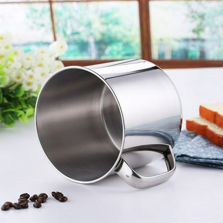 

300ml Capacity Stainless Steel Cup With A Cup Cover Brand New Silver Color Children s Drinking Cups With Lid EZLIFE #66 N4A7