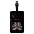 thumbnail image 1 of Gemini Twins Zodiac Sign Horoscope in Space Rectangle Leather Luggage Card Suitcase Carry-On ID Tag, 1 of 7
