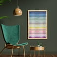 thumbnail image 2 of Modern Wall Art with Frame, Trippy Geometric Repeating Pattern with Ethnic Tribal and Unusual Forms Graphic Art, Printed Fabric Poster for Bathroom Living Room, 23" x 35", Multicolor, by Ambesonne, 2 of 2