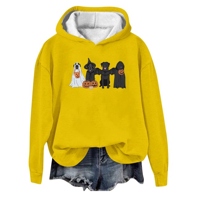 WEAIXIMIUNG Chandail en Molleton pour Femmes Col Rond Fermeture Éclair Mode Féminine Imprimé Lettre Chandail à Capuchon Décontracté Coupe Ample Pull Chandail en Molleton