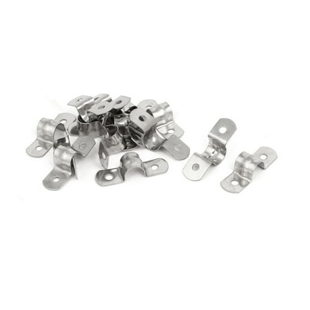 

M10 304 Stainless Steel Two Hole Pipe Straps Tension Tube Clip Clamp 15pcs