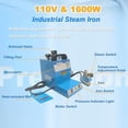 thumbnail image 3 of Plancha de vapor industrial y estación de caldera PreAsion de 110 V: sistema de planchado profesional de 1600 W con vapor y temperatura ajustables para tiendas de ropa, lavanderías, fábricas y tienda, 3 of 5