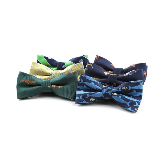 GAXIRE Boys Green Pre-tied Bow Tie Set Polyester for Formal Events, Weddings, Dinners, and Special Occasions