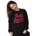 thumbnail image 4 of Pink Ribbon Power Breast Cancer Aware Women Plus Size Crewneck Sweatshirt Brisco Brands 2X, 4 of 5