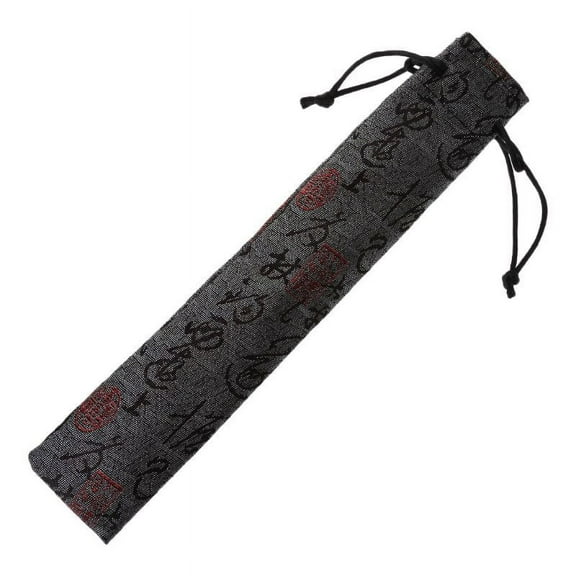 ZUARFY Chinese Calligraphy Style Decorative Folding Hand Fan Bag Dustproof Holder Protector Pouch Case Cover Gifts