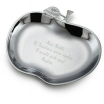 Personalized Silver Apple Tray