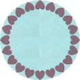thumbnail image 1 of Ahgly Tapis Rond Lavable en Machine Intérieur Transitionnel Bleu Columbia, 4 Pieds Rond, 1 of 7