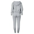 thumbnail image 3 of Women's Lined Letter Print Hooded Sport Casual Tracksuit 3 Piece Set plus Size Pant Suits Womens Christmas Suit Women Party Outfits Dressy Pant Suits for A Wedding Winter Womens Snow Pants Overalls, 3 of 7