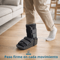 thumbnail image 3 of Bota Walker Corta BW-7701 Férula para Esguince y Fractura de Pie con Soporte Rígido de Aluminio a 90° para Recuperación | Altura 28 cm, Color Negro, 3 of 11