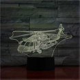 thumbnail image 4 of Veilleuse USB 3D Led Veilleuse Uh-60 Hélicoptère Utilitaire Modèle Avion Faucon Noir Chasseur Lumières Décoratives Lampe de Table Avion Chevet, 4 of 5