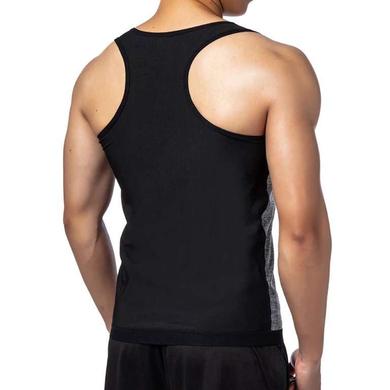 YouLoveIt Men Sweat Vest Waist Trainer Vest Zipper Slimming Tank