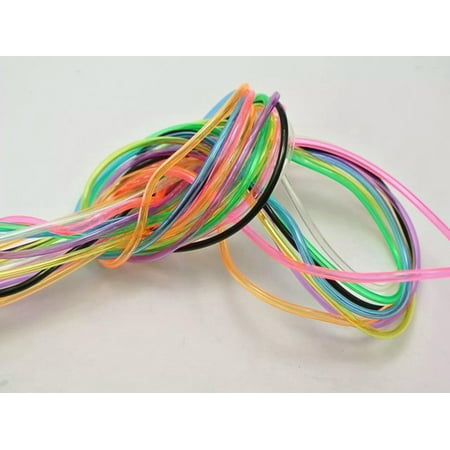 U8MO 10 Meter Mixed Transparent Color 2mm PVC Hollow Tubing Cord Cover Memory Wire