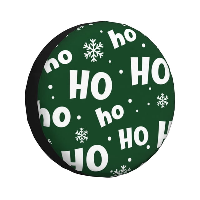 Fotbe Ho Ho Ho A Funda de Llanta de Repuesto con Estampado, Engrosada, Ajuste Universal para Jeep, Remolque, RV, SUV, Camión-15 inch