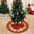 thumbnail image 4 of Classic Christmas Tree Skirt 48 Inches with Snow Pattern Plush Soft Tree Mat for Xmas Party Decorations Holiday Indoor Outdoor Festive Home Decor and Celebration, 4 of 5