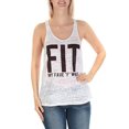 thumbnail image 3 of Material Girl Active Juniors’ Braided-Back Graphic Tank Tops, White, Medium, 3 of 4