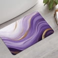thumbnail image 2 of Purple Gold Marble Pattern Bathroom Rugs Mat,Non Slip Microfiber Bathroom Rug,Rubber Backing,Soft Bathroom Mats for Bathroom Floor,Tub and Shower,17x27in(43x68cm), 2 of 5