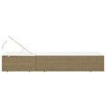 thumbnail image 3 of vidaXL Sunlounger Poly Rattan Brown and Cream White, 3 of 5