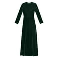thumbnail image 6 of HNMKIU Elegant Casual Dress for Holiday Party and Autumn Seasonal Wear with Comfortable Fit Fall Dresses for Women E-Green,S, 6 of 6
