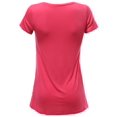 thumbnail image 2 of FashionOutfit Women's Basic Scoop Neck Short Sleeve Pocket Diphem T-shirts, 2 of 3