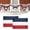 2P-L, variant on Tivamiko 3pcs 2x4ft Patriotic Pleated Fan Flags with Embroidered Stars- American Bunting for 4th of July Porch & Garden Décor