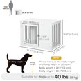 thumbnail image 3 of PawHut End Table Pet Cage Kennel with Two Doors for Medium Dogs, White, 3 of 10