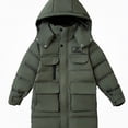 thumbnail image 2 of ITSAME Boys Hooded Puffer Jacket (5-14) Mid Length Thermal Quilted Winter Parka Coat with Flap Pockets Size 11, 2 of 9