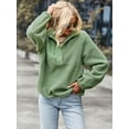 thumbnail image 6 of Yidarton 2022 Winter New Women's Sweater Loose Sports Women's Sweater Casual Temperament Women's Coats Women's Tops One Piece for Sale Army Green L, 6 of 8