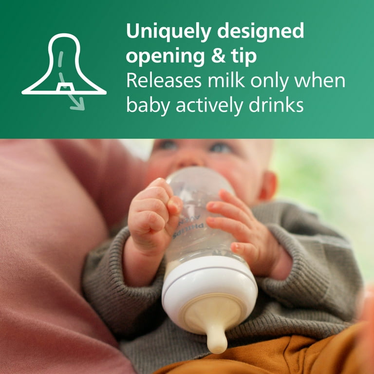 Philips Avent Natural Glass Baby Bottles, 8 oz, 2-Pack Medium Flow photo 6
