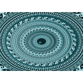 thumbnail image 1 of Ahgly Company Tapis d'Intérieur Lavables en Machine Rectangle Transitionnel Vert Sarcelle Profond, 5' x 8', 1 of 7