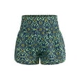 thumbnail image 1 of SAYOO Pantalones cortos holgados informales de verano para mujer, pantalones cortos elásticos de cintura alta con estampado abstracto, ropa de playa SAYOO  Moda，ocio, 1 of 7