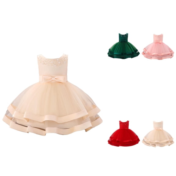 Floral Pageant Dress for Girls – Wedding Party Princess Dress for Ages 3-9 Years, Formal Flower Girl Dress for Toddlers 6M-9T