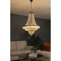 DENEST French Empire Crystal Chandelier Antique Vintage Ceiling Lighting Pendant Lamp