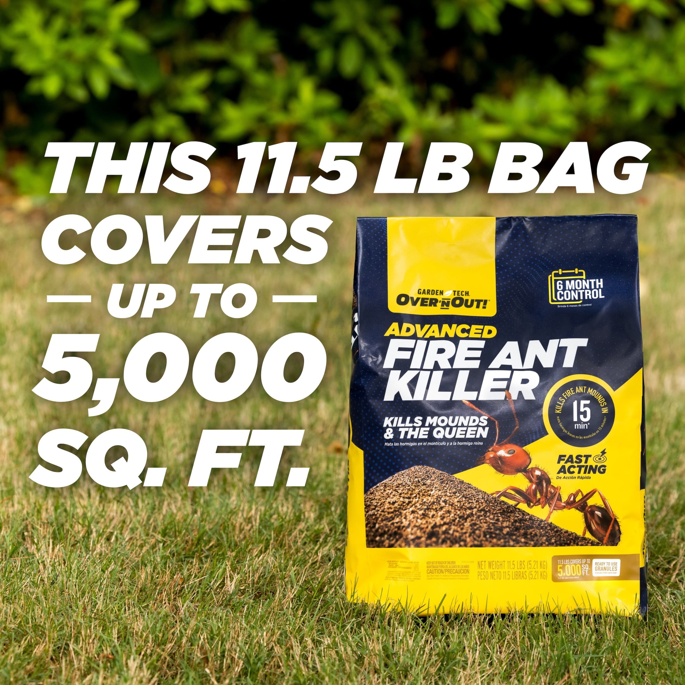 Over 'n Out Advanced Fire Ant Killer Ready to Use Granules, 11.5 Pounds