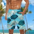 thumbnail image 2 of Virmaxy Men's Hawaiian Board Shorts Swim Trunks Shorts with Elastic Waist Drawstring Quick Dry Summer Shorts for Resort Lounging Light Blue-3 M, 2 of 4