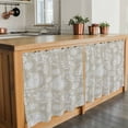 thumbnail image 6 of Yellow Paisley Tier Curtains 36 Inch Length, Ethnic Vintage Floral Botanical Abstract Cafe Short Curtains for Bathroom Over Sink, Small Kitchen Curtain Light Filtering Drapes 2 Panels 27.5"Wx36"L, 6 of 8