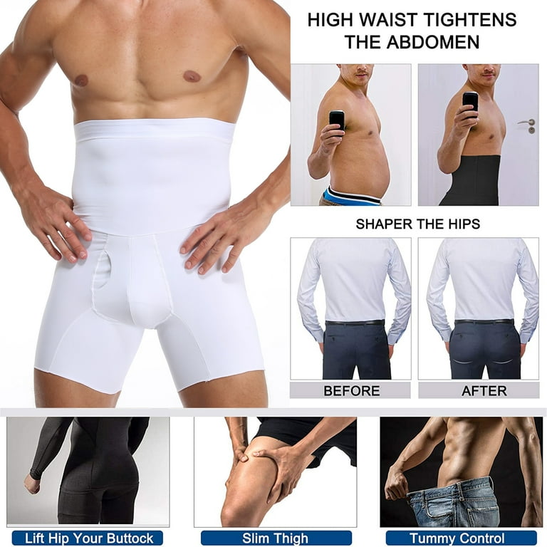 Men's Tummy Control Body Shaper Shorts, Stretch Butt Lifter Brief, High  Waisted Slimming Shapewear Underwear : : Clothing, Shoes &  Accessories