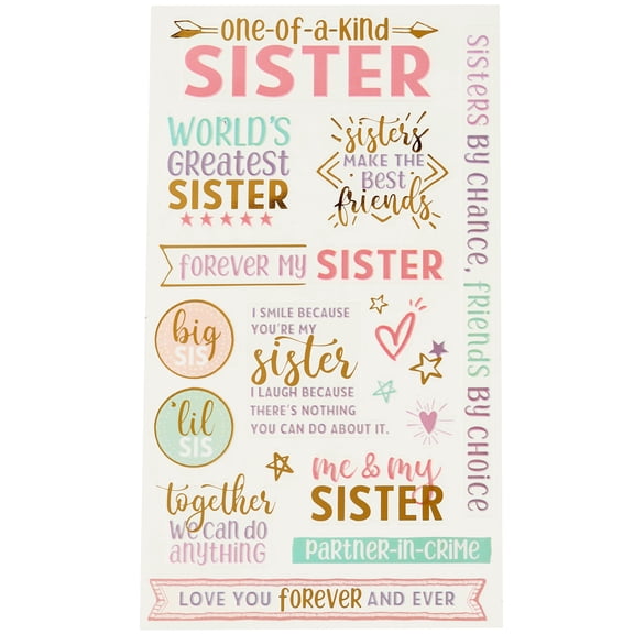 Recollections Sister Stickers, 12 Pack
