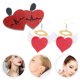 thumbnail image 4 of 2 pares de pendientes con forma de corazón, pendientes llamativos, pendientes colgantes de corazón, regalos, accesorios para mujer, 4 of 5