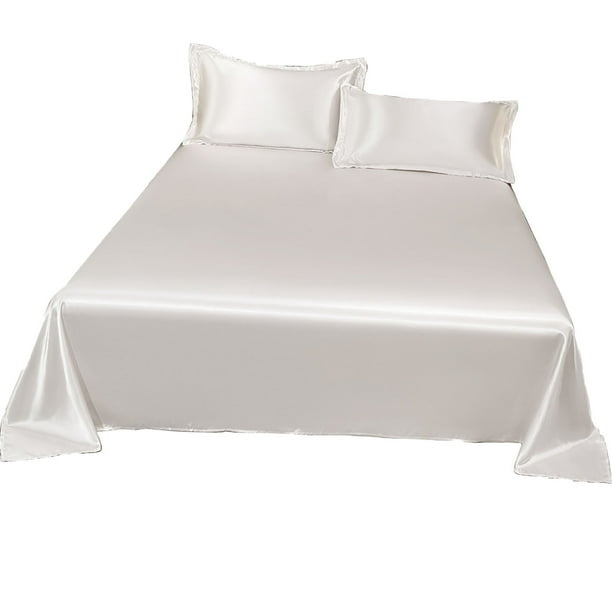 Funda de Almohada de la Cama de la Seda de Hielo Del Cuerpo Funda de Almohada de la Cama de la Seda de Hielo de Lujo de 3 Piezas - Lámina de la Cama de la Seda de Hielo Suave Adecuado para Todas las E