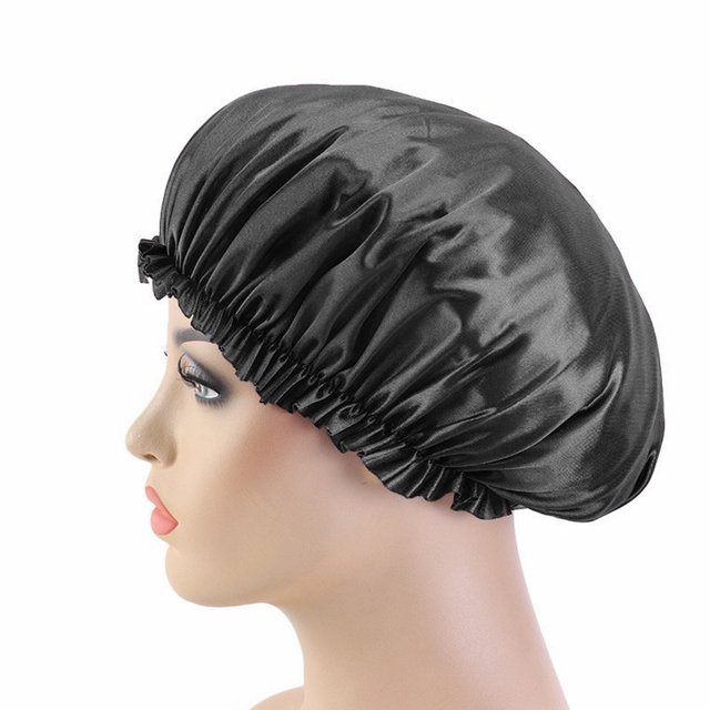 Coiffure Imitation Soie Dentelle Casquette Ronde Bonnet de Sommeil Bonnet de Chimiothérapie Beauté et Coiffure Extra Large Bonnet de Satin Réglable Réversible Bonnet de Sommeil Bouclé Cheveux Naturels