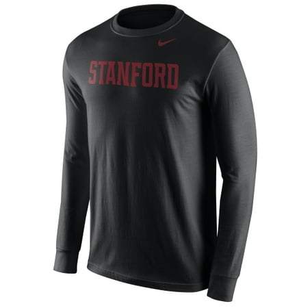Stanford Cardinal Nike Wordmark Long Sleeve T-Shirt - Black 