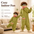 thumbnail image 2 of Big Mouth Monster Pajama Costume for Parent & Little One, Cozy Soft Hooded One Piece with Comb, Silly Monster Onesie Loungewear Family Christmas Pajamas Matching Sets, 2 of 9