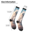 thumbnail image 2 of KLL Cute Cloud Cat Print Cool Socks Men's Women's Crew Socks Funny Crazy Novelty Stockings, 2 of 6