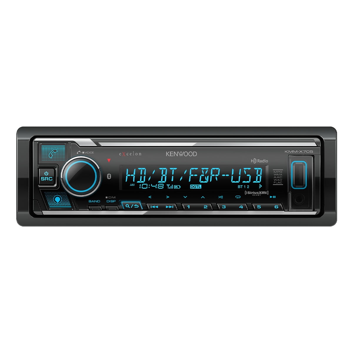 Kenwood KMM-X705 eXcelon Digital Media Receiver with Bluetooth, HD Radio, and Alexa
