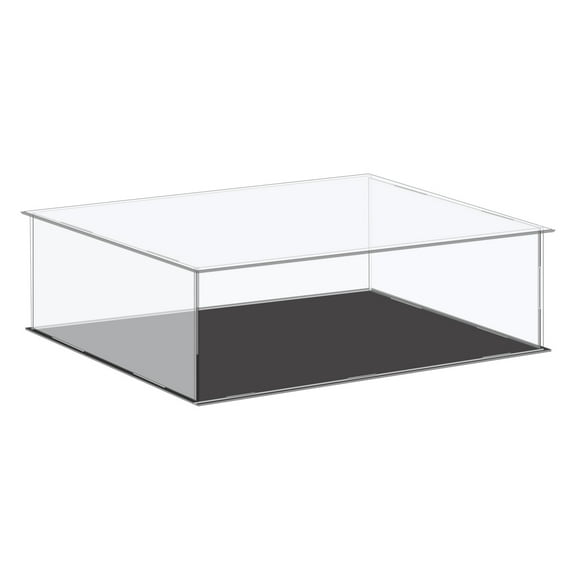 Uxcell Acrylic Display Case Plastic Box Cube Storage Box Clear Small Assemble Dustproof Showcase 36x26x10.5cm