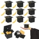 thumbnail image 1 of 30 cajas de dulces para graduación, 6 cm x 6 cm, caja de regalo con forma de birrete de doctorado, caja de dulces de chocolate, galletas y celebración de graduación de color negro con borla amarilla, 1 of 7
