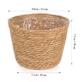 thumbnail image 3 of Cesta de flores tejida a mano, maceta de paja tejida a mano, maceta de interior tejida, maceta decorativa, 3 of 7